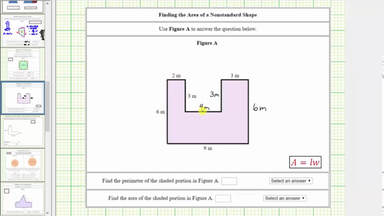 Determine the Perimeter and Area of an Irregular Polygon