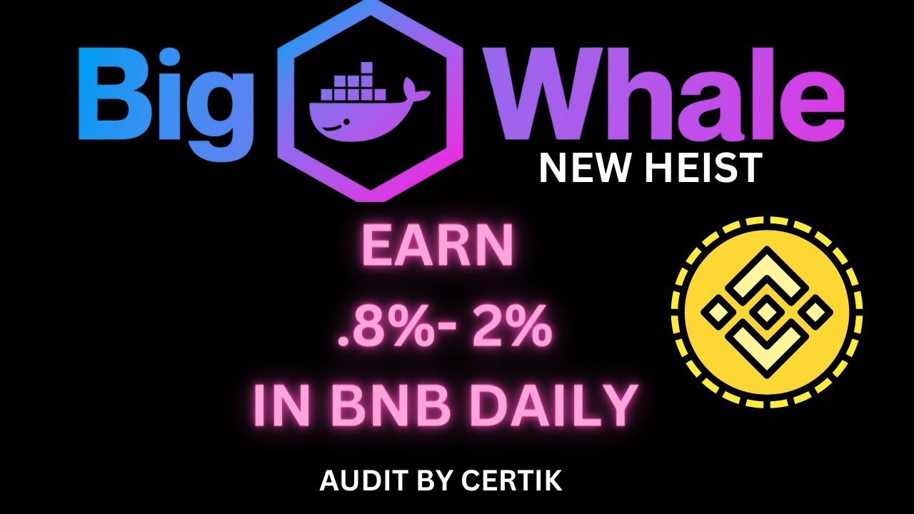 BIGWHALE- PAYING FOR 5 MONTHS|AUDIT BY CERTICK| EARN UP TO TWO BNB DAILY