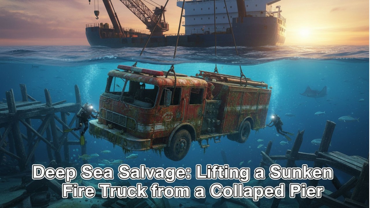 Deep Sea Salvage: Lifting a Sunken Fire Truck from a Collapsed Pier
