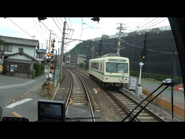 4K cab view - Eizan Railway Main Line ”HIEI” Yase-Hieizanguchi to