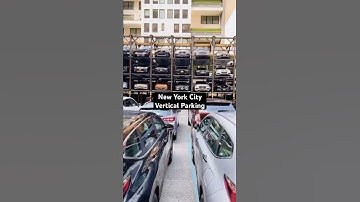 NYC VERTICAL PARKING system in Manhattan, New York City, USA - Automated Car Garages #shorts