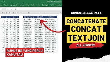 CONCATENATE, CONCAT, dan TEXTJOIN For All Excel Version