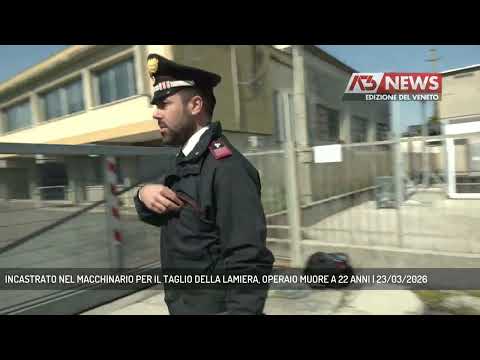 Video INCASTRATO NEL MACCHINARIO PER IL TAGLIO DELLA LAMIERA, OPERAIO MUORE A 22 ANNI | 23/03/2026