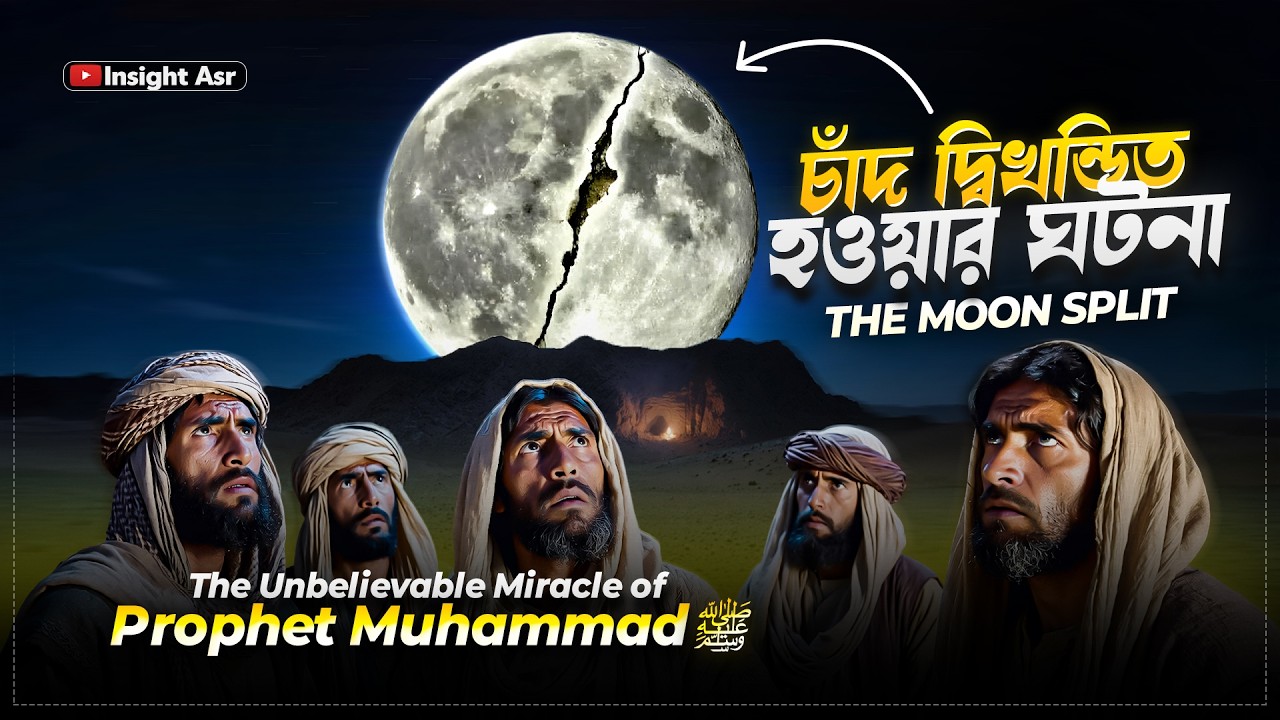 Muhammad Moon Split চাঁদ দ্বিখণ্ডিত হওয়ার ঘটনা | THE MOON SPLIT | MIRACLE OF PROPHET ...