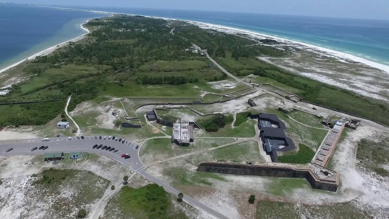 An aerial look at Fort Pickens YouTube