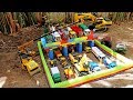 중장비 자동차 장난감 주차장 만들기 메가 블럭 놀이 Car Toys for Kids Color Block Play