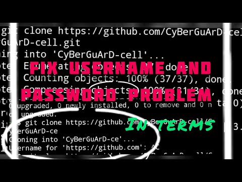 How to fix git clone username and password problem in termux ?100%
