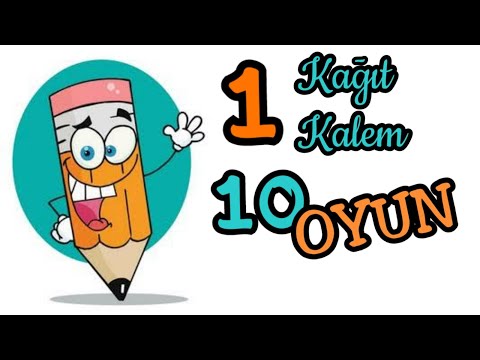 1 Kağıt & 1 Kalem & 10 OYUN // Evde Eğlenceli Oyunlar