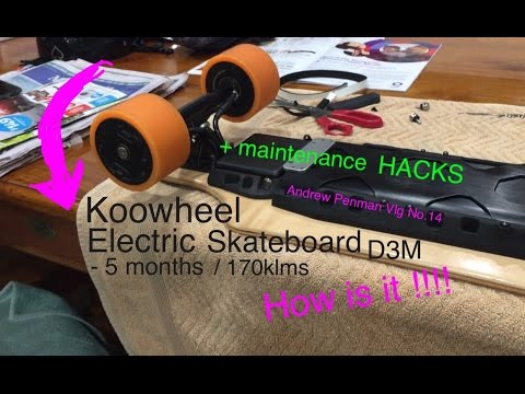 Koowheel Electric Skateboard 5 months / 170 klms How is it ?? Andrew Penman Vlog No.14