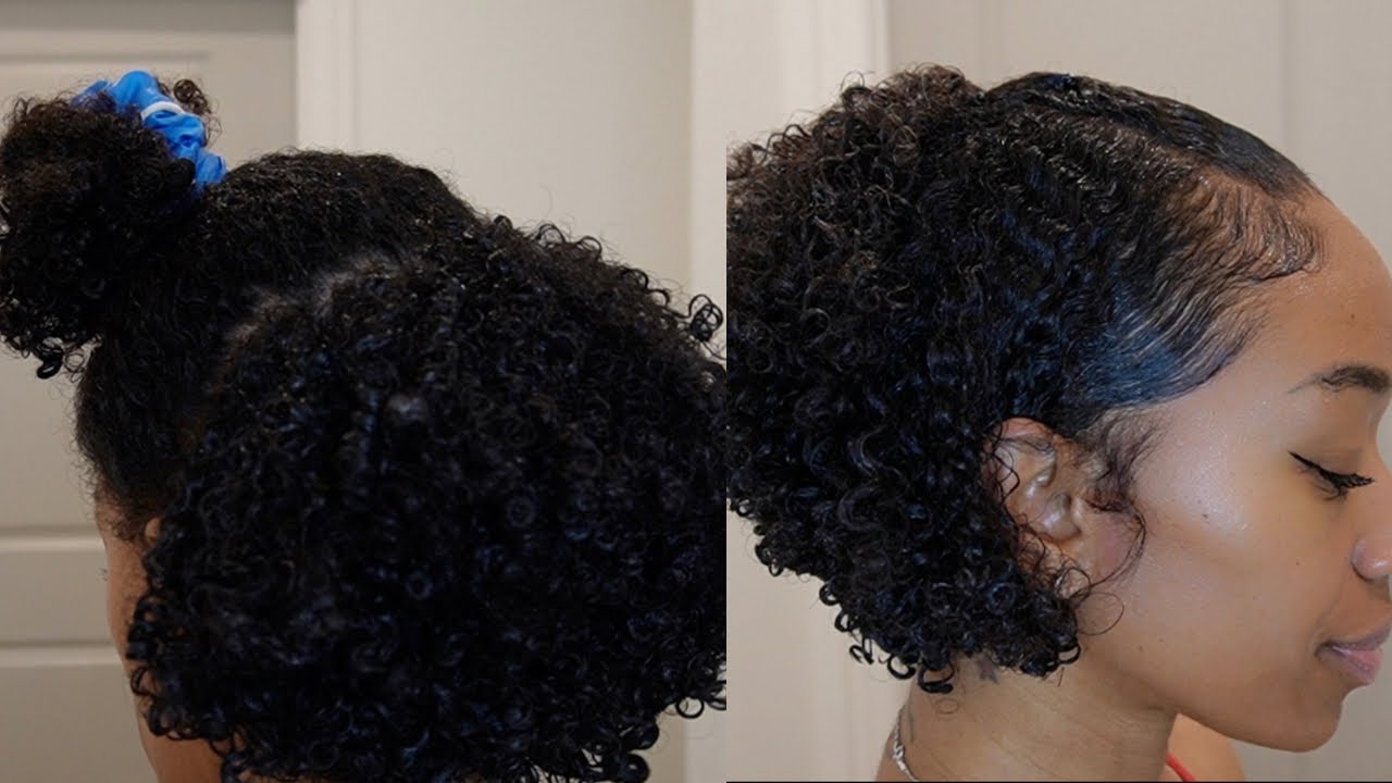my first wash n' go after my big chop| my hair growth journey