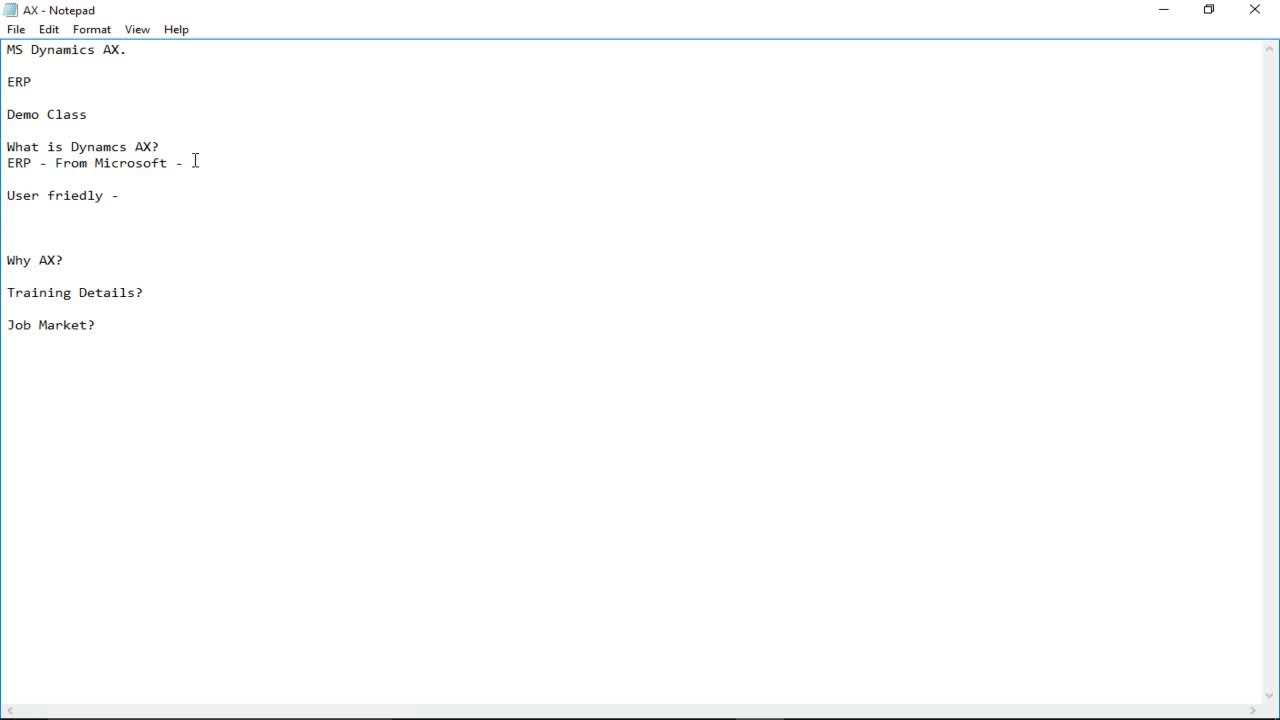 MICROSOFT DYNAMICS AX DEMO BY SANJAY SRINIVAS @ 9177222332