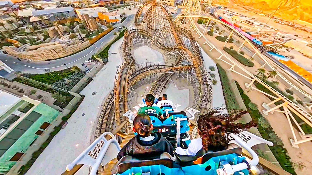 COLOSSUS - Insane Wooden Coaster at Six Flags Qiddiya City - Back