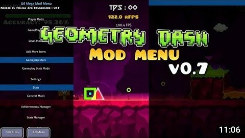 mod menu 0.7 BETA2 | Geometrydash 2.11