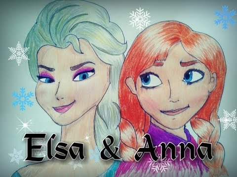 Vídeo: Como Desenhar Elsa E Anna De Frozen