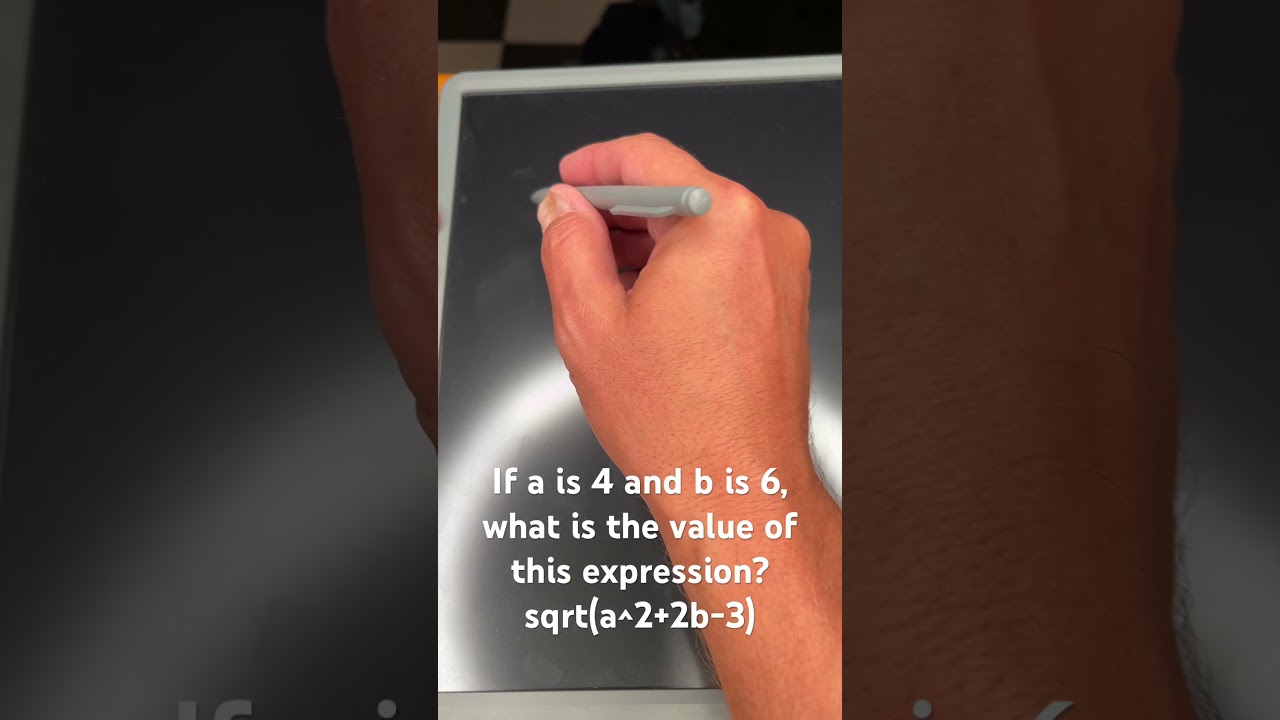 If a is 4 and b is 6, what is the value of this expression? sqrt(a^2+2b-3)