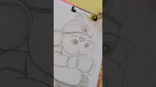 𝐂𝐮𝐭𝐞 𝐆𝐚𝐧𝐚𝐩𝐚𝐭𝐢 𝐃𝐫𝐚𝐰𝐢𝐧𝐠 🎨🖌️        || 𝐆𝐚𝐮𝐫𝐢 𝐀𝐫𝐭&amp;𝐂𝐫𝐚𝐟𝐭 || #shorts #drawing #art  #ganapatibappamorya