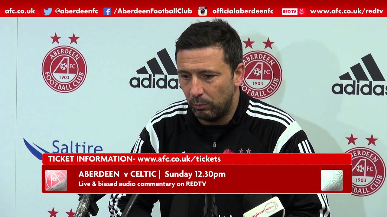 Derek McInnes previews Aberdeen v Celtic aberdeen airport