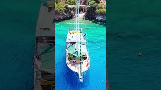 Gökyüzünden Fethiye - Fethiye ve Göcek Koyları - FethiyeTekne Turu - Göcek Fethiye Turkey #shorts