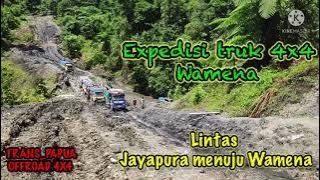 Expedisi truk 4x4 Wamena||begini kondisi jalur trans Papua tanjakan tanah hitam|| Jayapura to wamena
