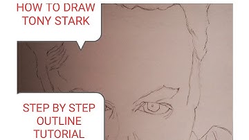 How to draw Tony Stark Step by Step // full sketch outline tutorial for beginners