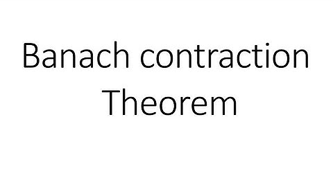 Banach contraction theorem in hindi