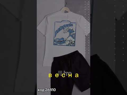 Костюм мужской Patagonia летний весенний футболка шорты трикотажный черный, видео 1