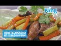 Super zart und lecker: Rindfleisch mit Sellerie und Paprika