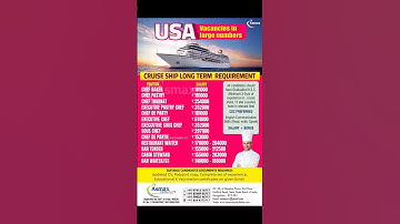 Urgent cruise ship vacancies - Hiring for USA #chef #usajobs #cruiseshipjobs #job2023 #interview