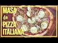 RECETA de MASA DE PIZZA ITALIANA!! Pizza casera SÚPER FÁCIL en horno de casa!! 🍕 SE PUEDE CONGELAR!!