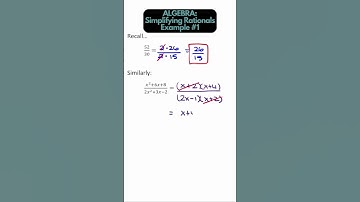 Algebra - How to Simplify a Rational Expression, Example 1