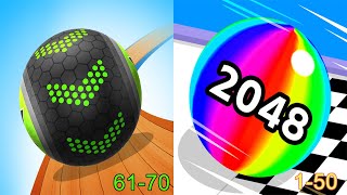 Going Balls VS Ball Run 2048 Android iOS Gameplay (Level 61-70 VS Level 1-50)