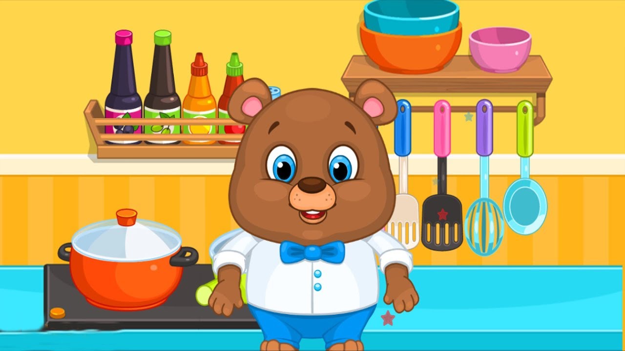 Cleaning House - Fun Kids Games for Girls - Clean Your House, Kitchen and Window - Kids School