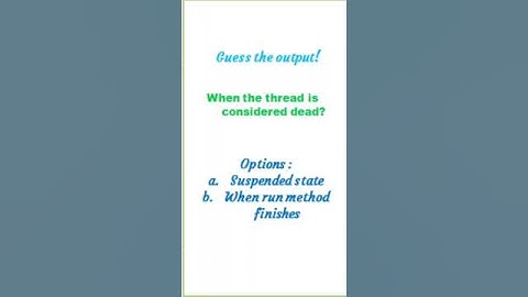 java thread Interview question #shorts #youtubeshorts #java