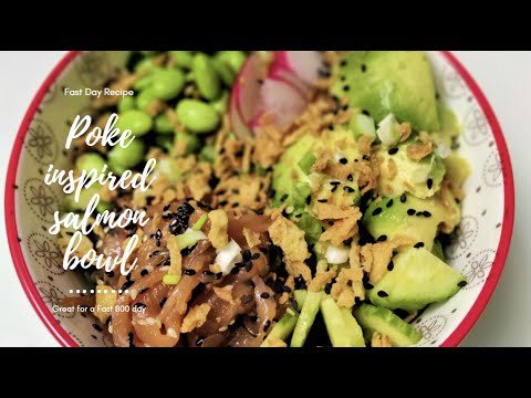 poke-bowl-on-a-fast-day-|-fast-800-recipe-|-800-calories-per-day