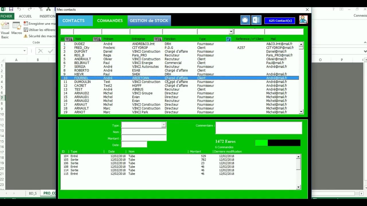 vous fournir QUICK STOCK, une application de gestion de stocks sous Excel