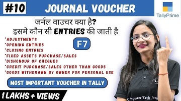 #10 Tally Prime: Journal Voucher in Tally Prime | How to Pass Entries in Journal Voucher? | CTA
