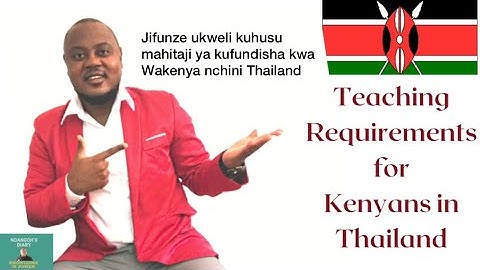 Requirements for Teaching English in Thailand 2023 @NDANGOHSDIARY1