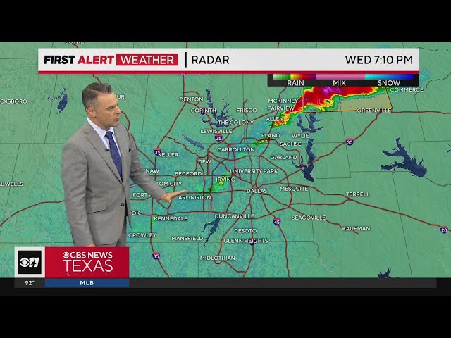 Storms move through North Texas Wednesday night class=