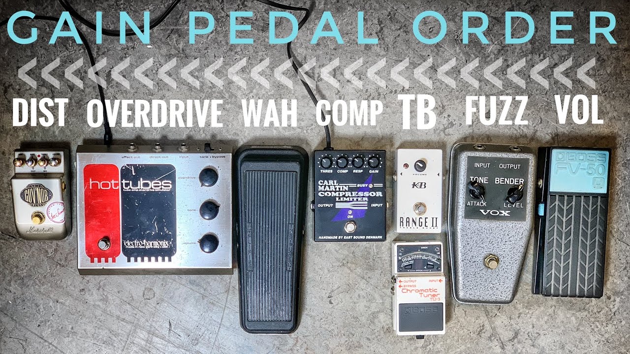 Gain Pedal Order for the CLASSIC TONES Vol Fuzz TB Comp Wah