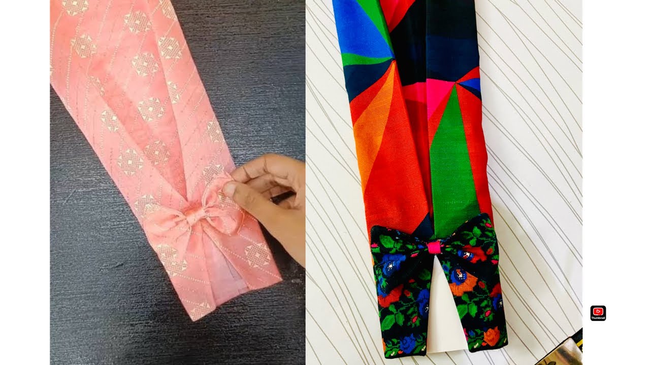 How to Design Bow Sleeves On Khaddar Suittrendyunique stylish YouTube