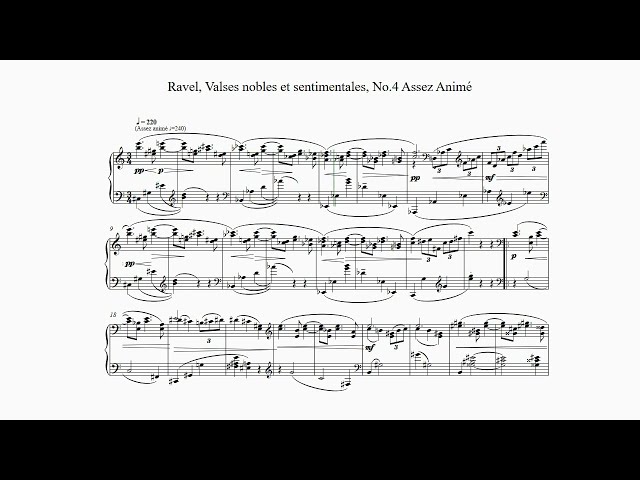 高雅で感傷的なワルツ 第4ワルツ,Assez animé(十分に活発に)NEW!Maurice Ravel
