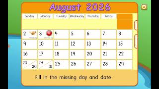 Starfall Calendar August 2026