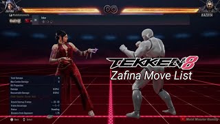 Zafina Move List - TEKKEN 8