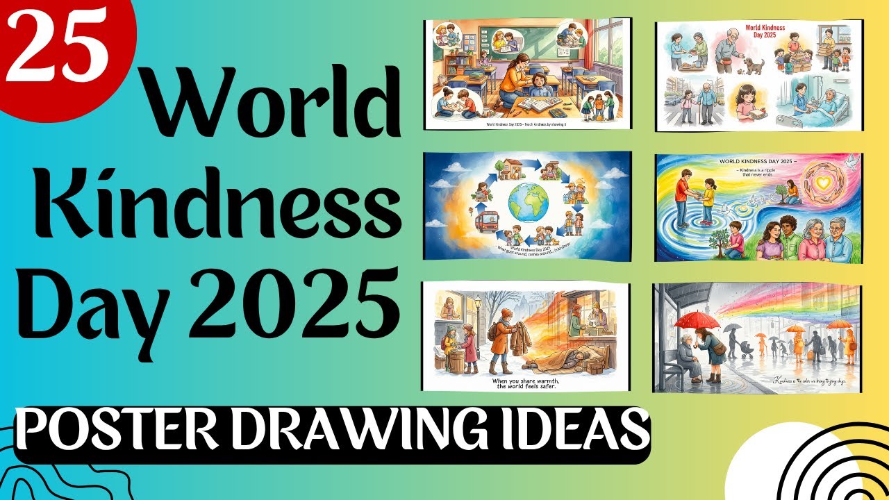 Kind July World Kindness Day Poster 2025 | 25 Kindness Day Poster Drawing Ideas ...
