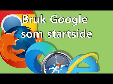 Video: Hvordan Lage Google Til Startsiden Din