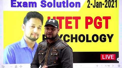HTET 2020 PGT Common Solution By K.D. Sir || Krishna Classes Hisar