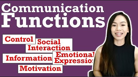 Functions of Communication | Grade 11 or 12 Oral Communication | Functions of Communication Examples