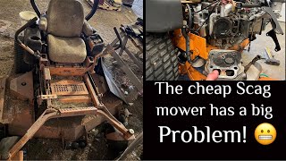 Restoration of a cheap scag mower  fixing the motor.