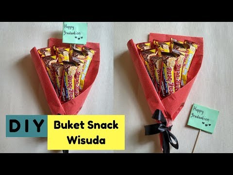 Cara membuat buket snack dari  kertas karton