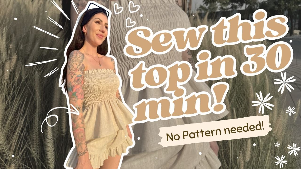 Easy Shirred Top in 30 Minutes | No Pattern Needed! - YouTube